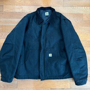 Vintage Carhartt J002 Jacket Mens‎ 3XL Tall Zip Up Work Jacket Brass Buttons Y2K